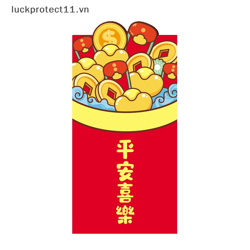 # Cny Set 6 Bao Lì Xì Năm Mới 2024 Biểu Tượng Rồng Đỏ May Mắn Phong Cách Trung Hoa