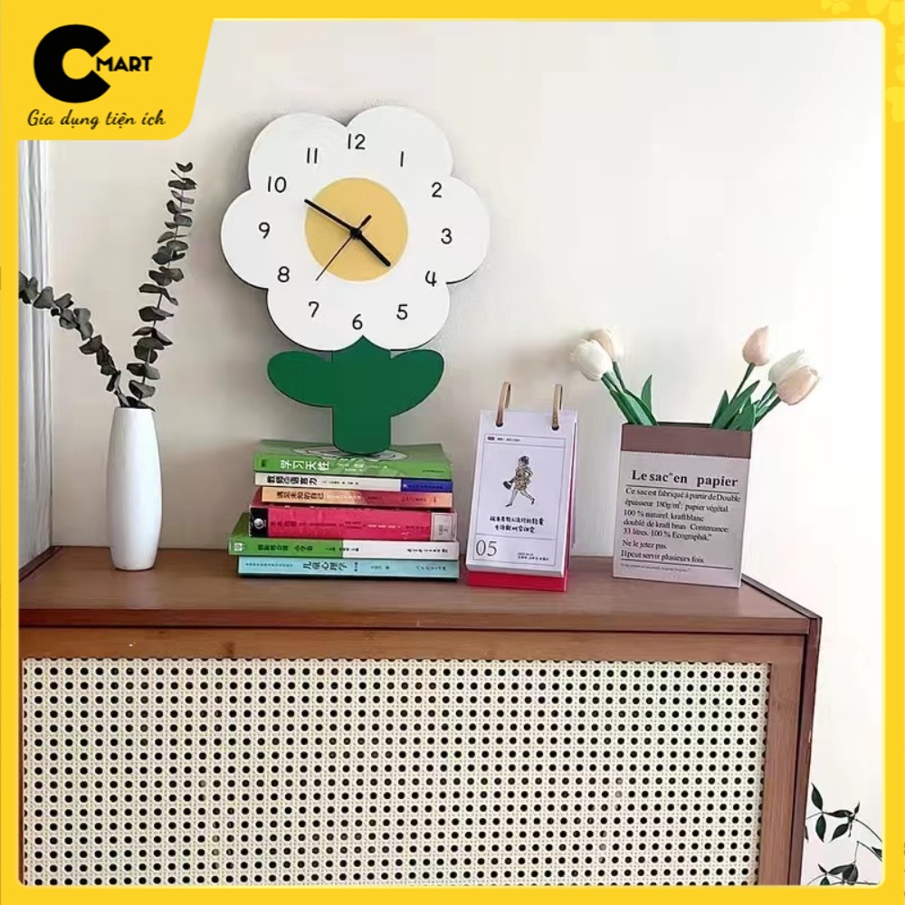 Đồng Hồ Hoạt Hình Bông Hoa Đồng Hồ Trang Trí Dễ Thương Decor Phòng Siêu Xinh [CMART_GIA DỤNG TIỆN ÍCH]