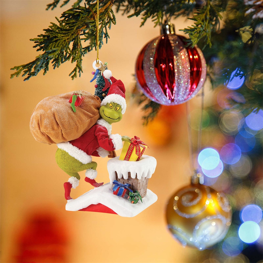 2023 Mới Disney The Grinch Anime 2D Mô Hình Phẳng Trang Trí Tiệc Giáng Sinh Ngày Lễ Đồ Mặt Dây Chuyền Xe Đồ Trang Trí Trẻ Em Quà Tặng flash12_vn