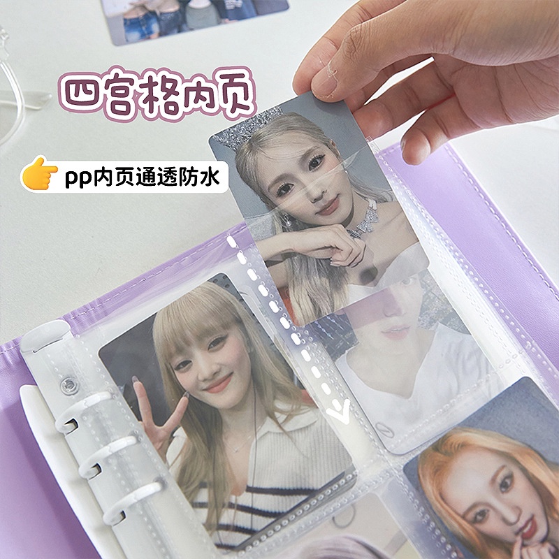 Nucelle album Đựng Ảnh Thẻ Id Bằng pu Khổ a5 star chaser 3-inch Tiện Dụng polaroid