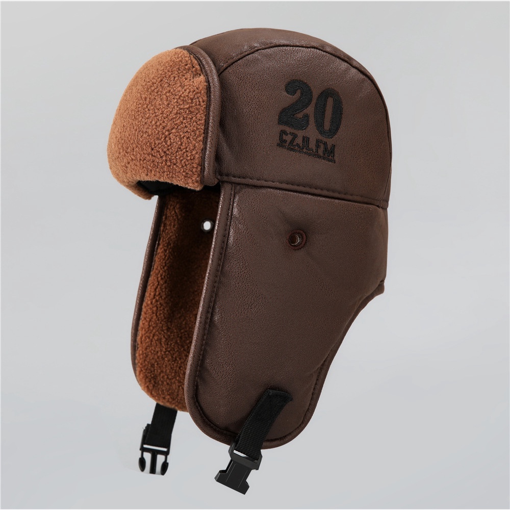 Mũ Lông Cừu Dày Dặn Giữ Ấm Tai Chống Gió Mùa Đông Cho Nam Nữ