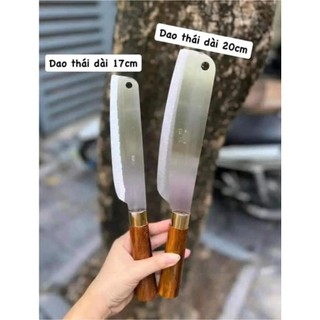 Dao thái nhà bếp cán gỗ chốt đinh chắc chắn rèn từ nhíp xe sắc bén. Dao thái thịt Đa sĩ sắc bền
