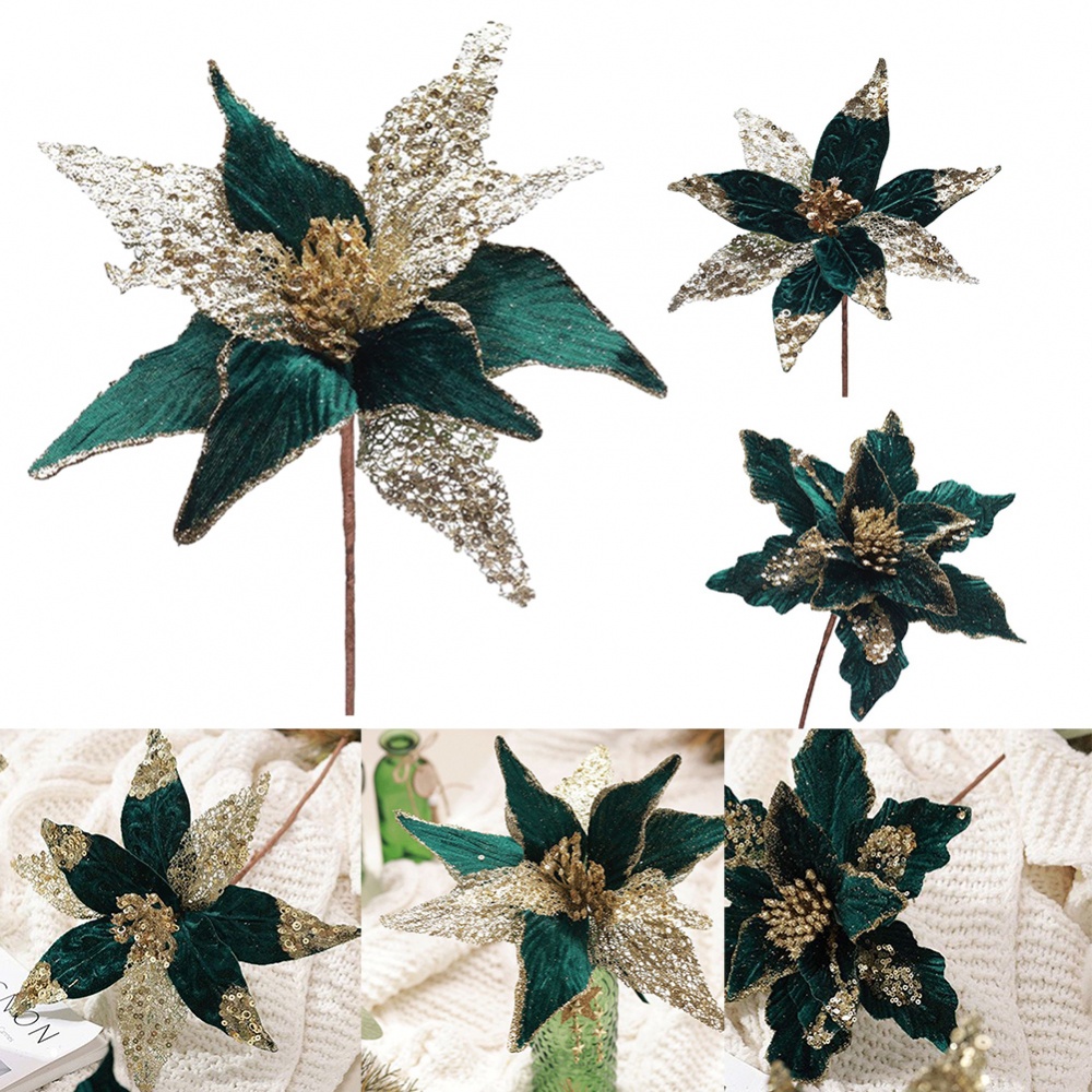 Hoa Bằng Vải + Nhựa Trang Trí Giáng Sinh