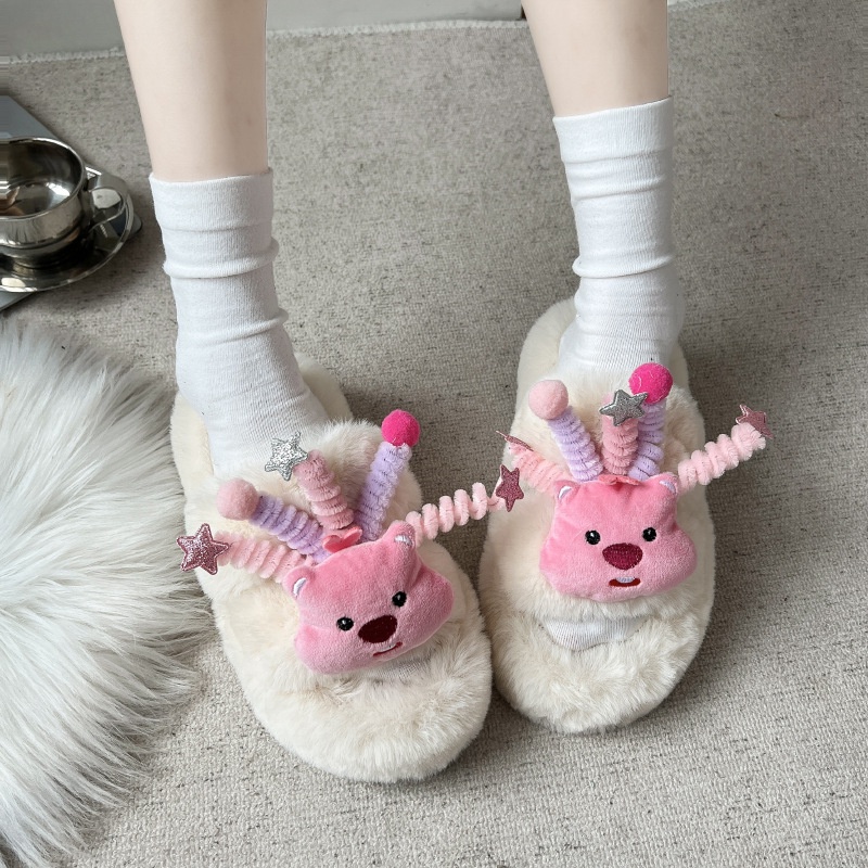 Dép Bông Đi Trong Nhà Hình Chú Hề Hoạt Hình Dễ Thương Thời Trang Thu Đông Cho Nữ
