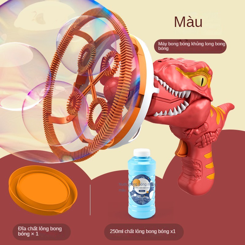 Máy Thổi Bong Bóng Tự Động Hình Khủng Long Dễ Thương