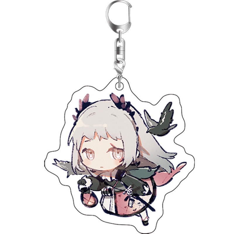 Mặt dây chuyền ngoại vi Arknights, Skadi Ghost Shark, móc khóa trò chơi hoạt hình bánh sandwich hai mặt acrylic