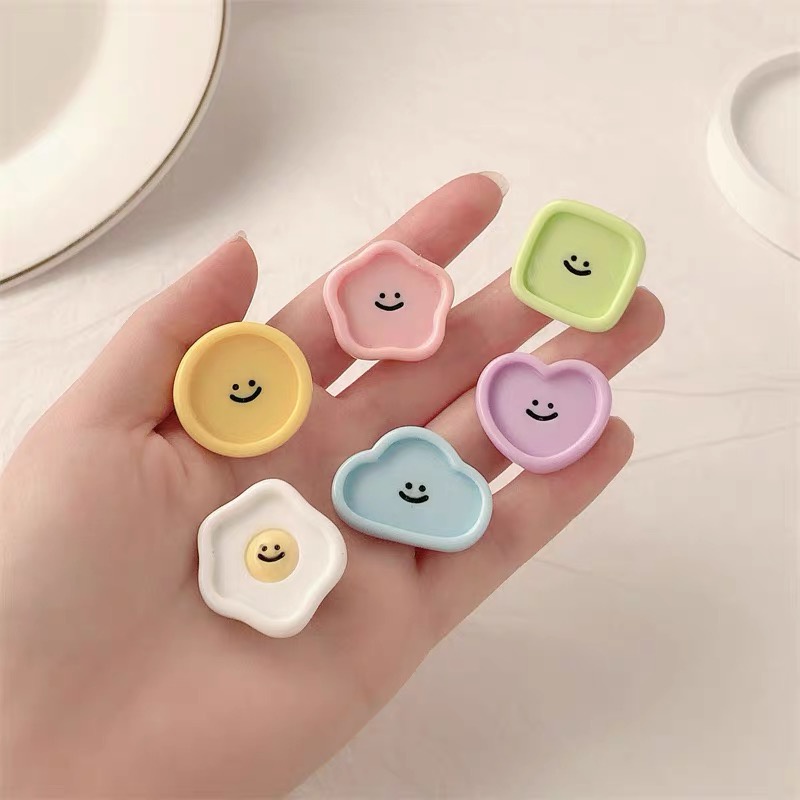 Kẹp Tóc Hình Trái Tim / Mặt Cười Hoạt Hình mini Dễ Thương Phong Cách Hàn Quốc Cho Nữ