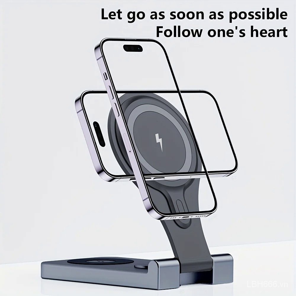 Đế Sạc Nhanh Không Dây 30w Gấp Được Cho iphone 15 14 13 12 pro max apple watch 8 7 airpods 3 Trong 1