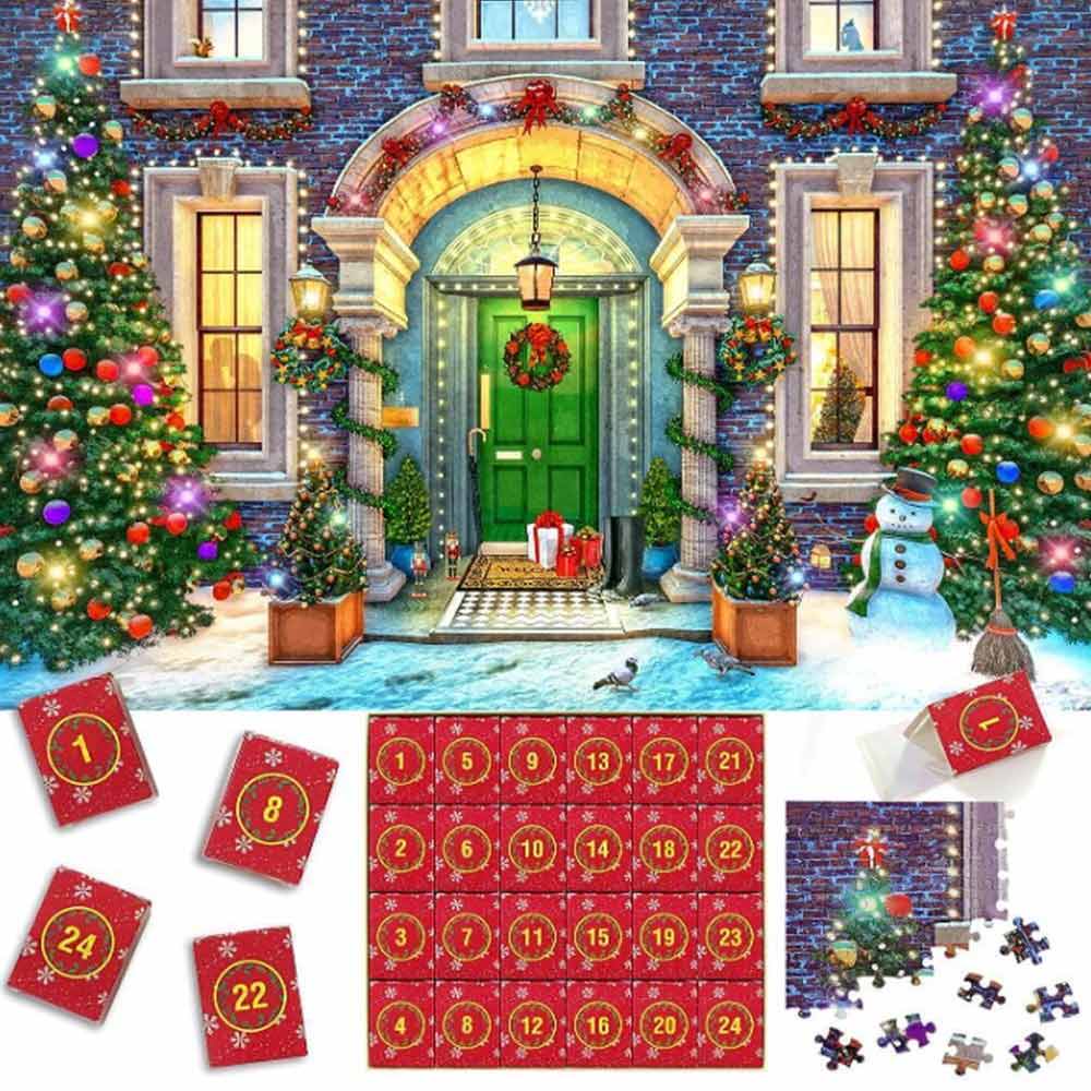 2023 New Arrival Holiday Calendar Children Adult Puzzle Surprise Mystery Box Christmas Puzzle Countdown Calendar Christmas Game Gift