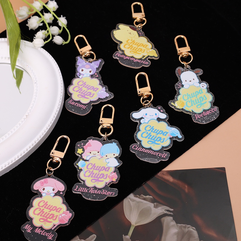 Cinnamoroll kuromi pompompurin my melody pochacco Móc Chìa Khóa - Phụ Kiện Trang Trí Xe Hơi, Túi Xách - sanrio, anime