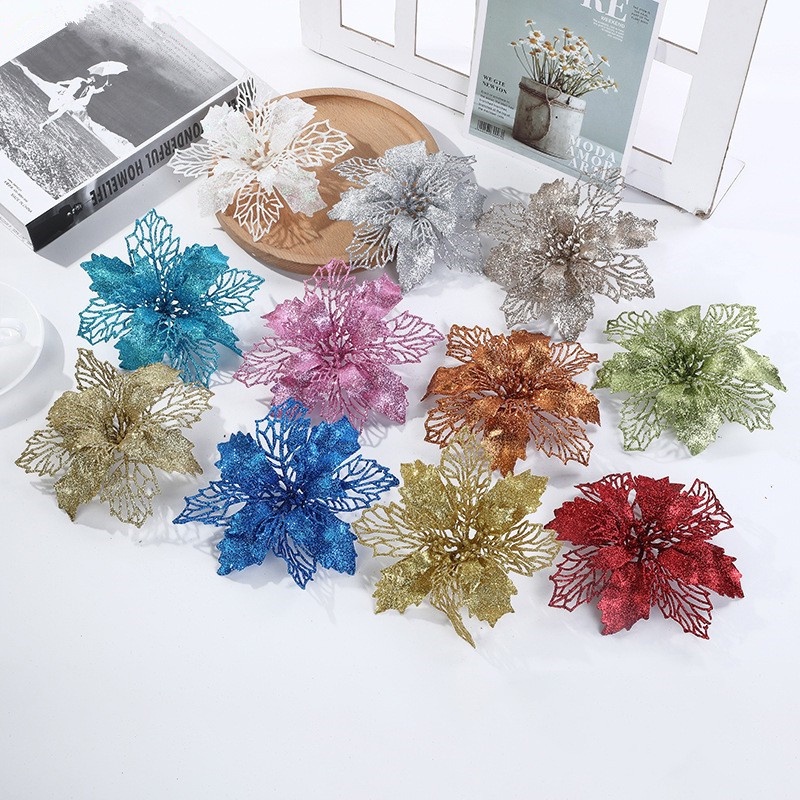 Phụ kiện trang trí cây thông Noel  Tết trang trí set oản bánh kẹo hoa trạng kép