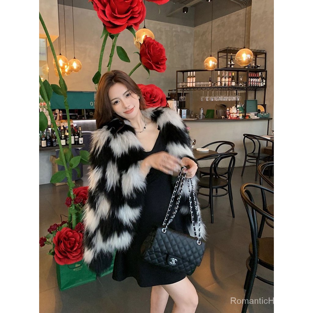 Áo Khoác Lông Chồn Thân Thiện Với Môi Trường Phong Cách Châu Âu Thời Trang Mùa Đông Hàng Mới 2023