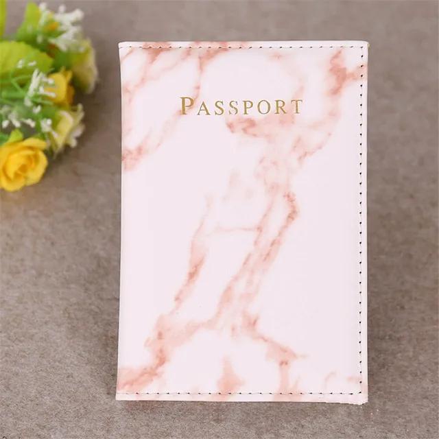 Thời Trang Ví Da pu Họa Tiết Cẩm Thạch Đựng Hộ Chiếu / Thẻ id / passport Cho Nam Và Nữ