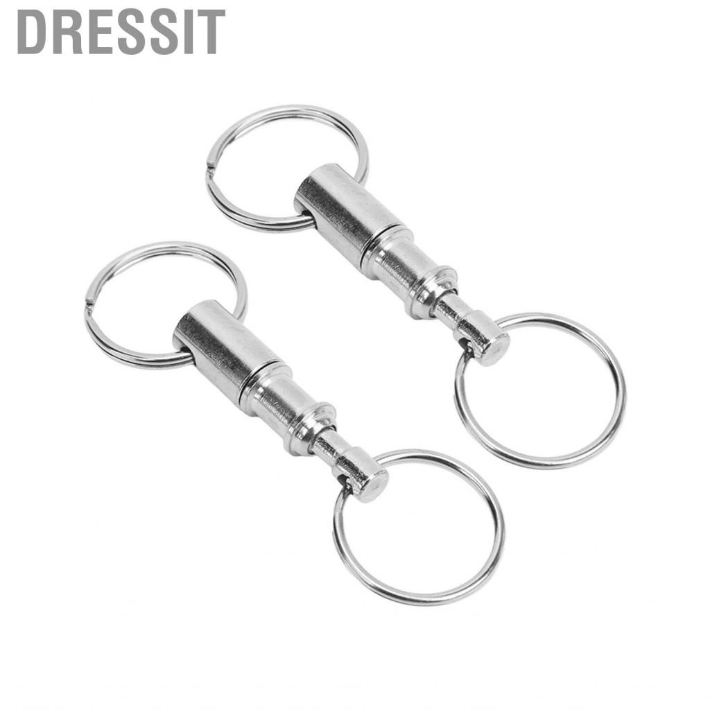 Dressit Dual Quick Release Keyring  Double Split Ring Key for Belt