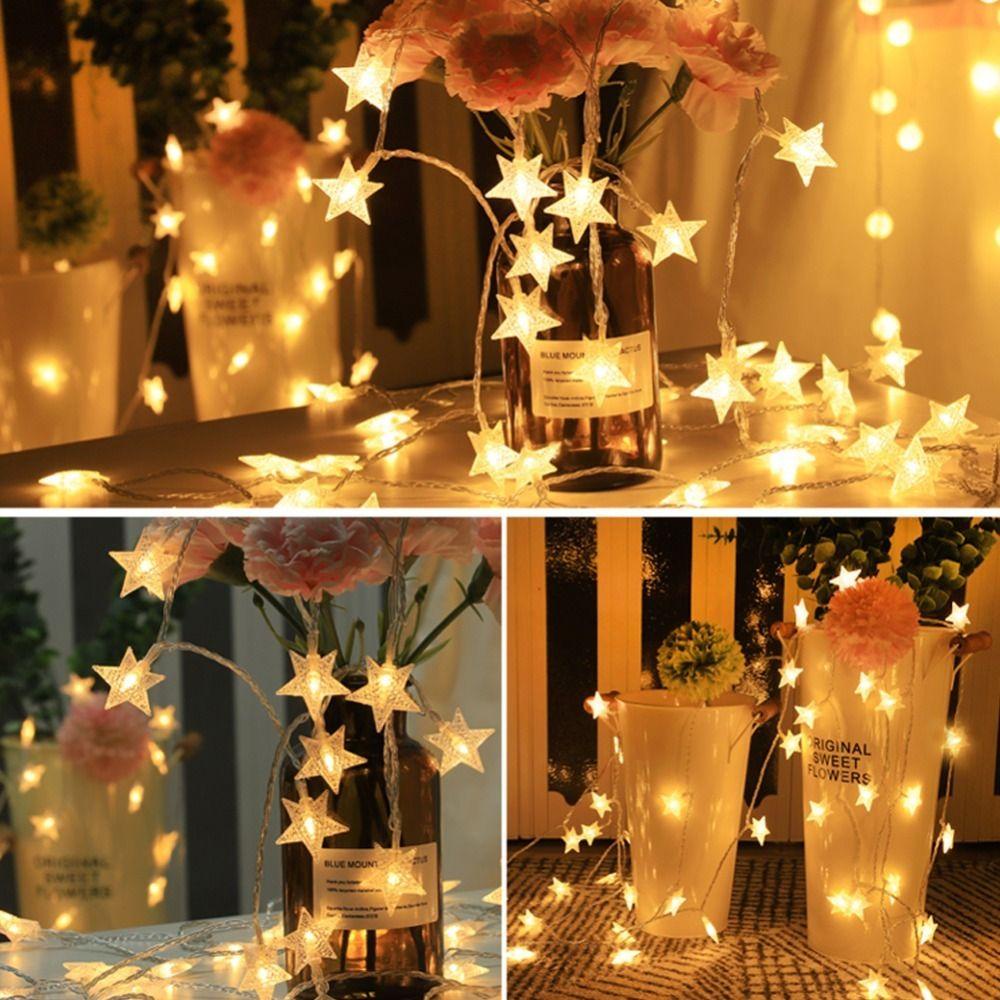 Dalton Dây Đèn led 1.5m / 3m / 6m / 5m Hình Ngôi Sao Trang Trí Cây Thông Noel