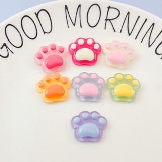 [2 @]For Jibbitz Crocs Kẹp Tóc Trong Suốt In Dấu Chân Chó Mèo Bằng Nhựa resin Cho Trẻ Em diy CXQP