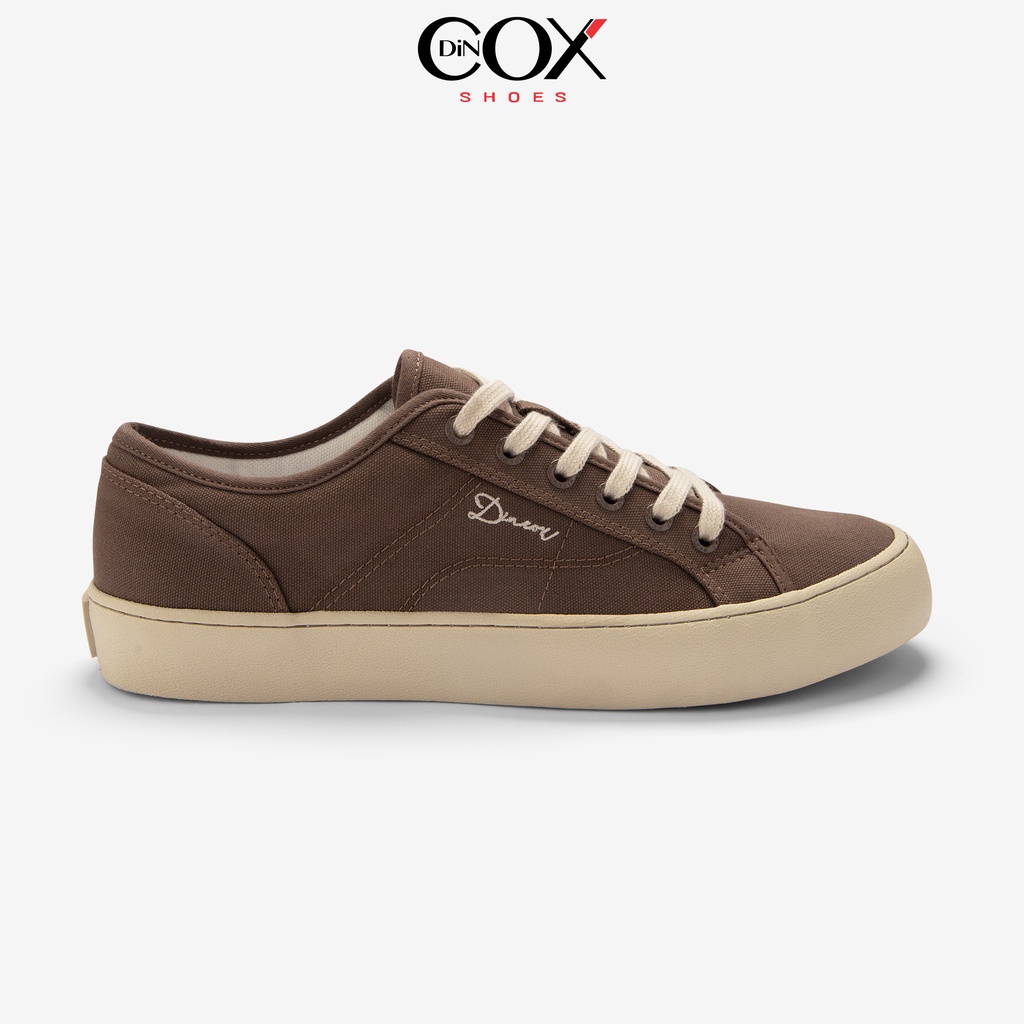 Giày Sneaker Vải Canvas Nam Nữ E18 Chocolate Dincox
