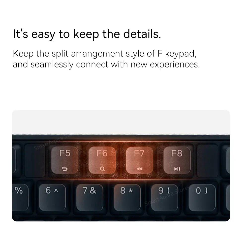 Bàn Phím Cơ xiaomi tkl 87 Phím bluetooth 2.4ghz 3 Chế Độ Dùng Để Chơi Game