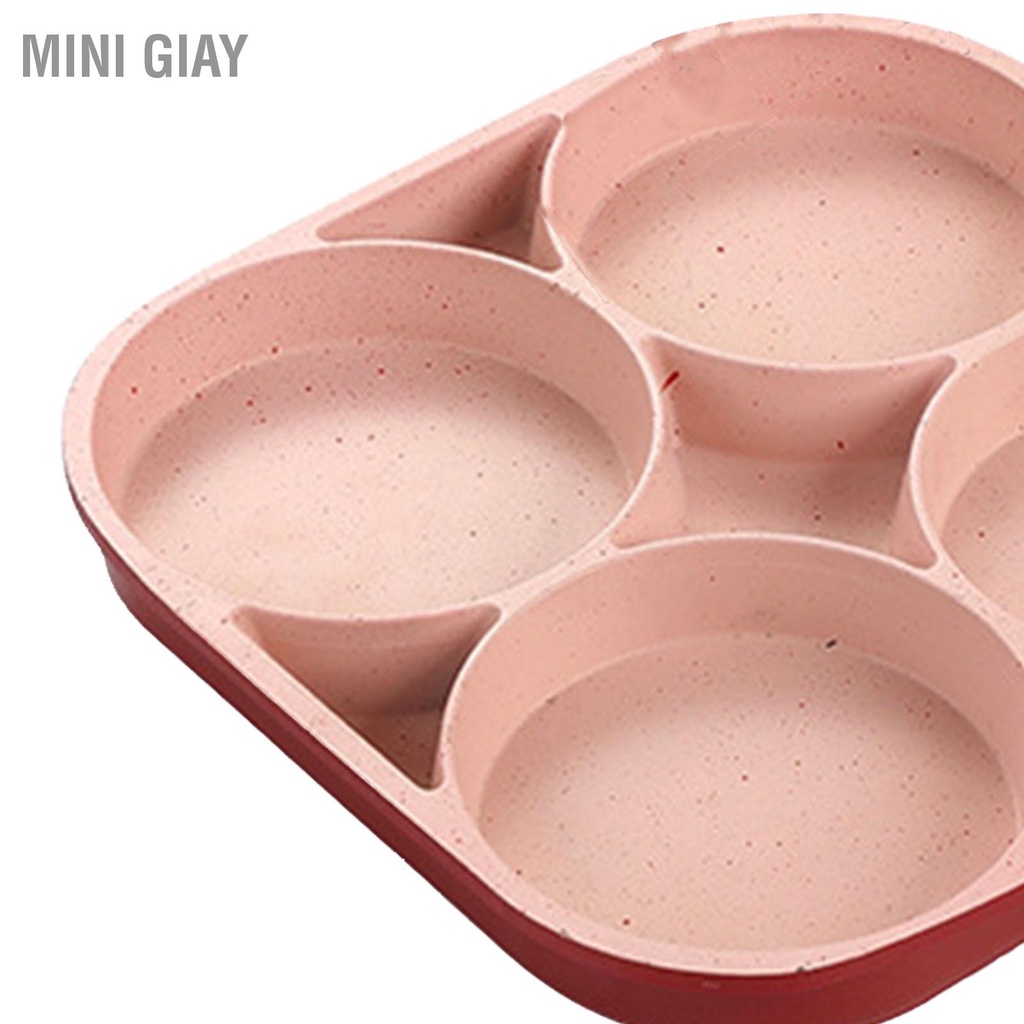Mini Giay Chảo chiên trứng 4 lỗ chống dính Đáy phẳng cốc Pancake Trứng tráng rán cho nhà bếp