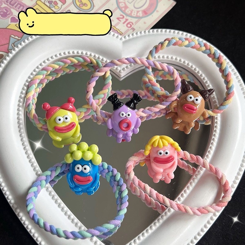 Dây Cột Tóc Nhiều Màu Họa Tiết Hoạt Hình Dễ Thương Cho Nữ