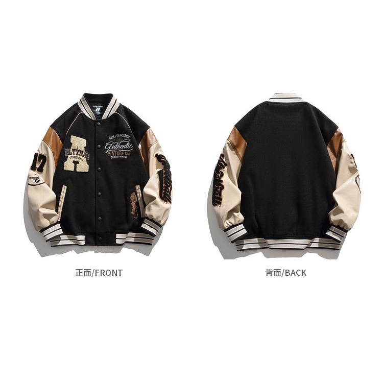 Áo Khoác Bóng Chày Dáng Rộng Có Thêu Chữ Thời Trang Cá Tính Cho Nam