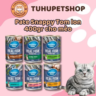 Pate lon Snappy Tom 400gr đa dạng vị thơm ngon cho mèo lớn