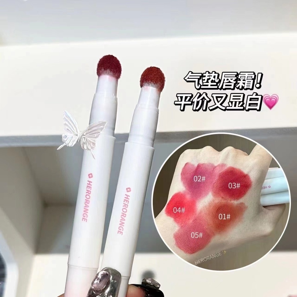 Son kem herorange air cushion Màu Lì Tự Nhiên Lâu Trôi Chống Thấm Nước Không Dễ Tẩy Trang