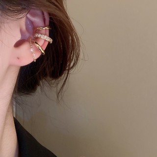 Bộ Ba Món Khuyên Kẹp Tai Đính Đá zircon Phong Cách Cá Tính Không Cần Xỏ Lỗ Cao Cấp Phong Cách Mới Dành Cho Nữ