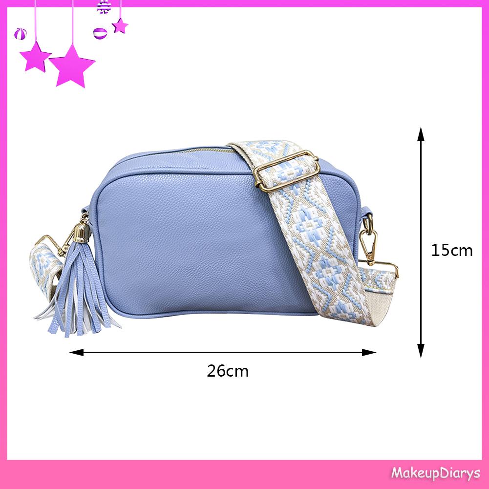 ★ Đồ Trang Điểm Trang Điểm ★ Túi Xách Đeo Chéo Màu Trơn Phối Tua Rua Thời Trang 2023 Sang Trọng Cho Nữ