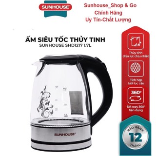 Ấm siêu tốc thủy tinh Sunhouse SHD1217_Hàng chính hãng