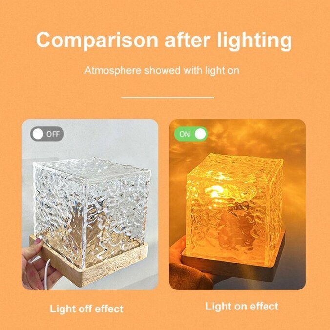 Đèn led Hình Vuông Dạng Gợn Sóng Nước Sáng Tạo Lãng Mạn Trang Trí Phòng Chơi Game