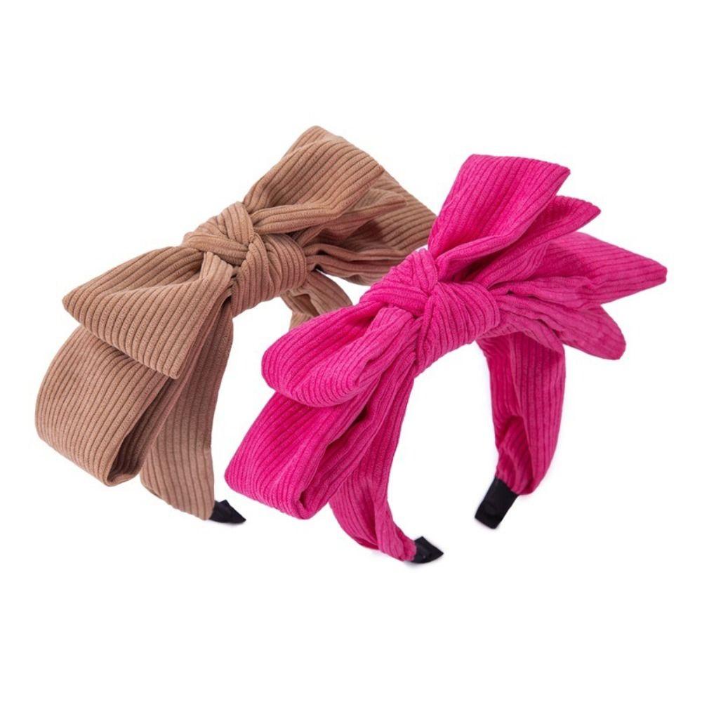 Twinkle Băng Đô Nơ Cài Tóc Bản Rộng Bằng Vải Nhung Màu Trơn Phong Cách Hàn Quốc Ngọt Ngào