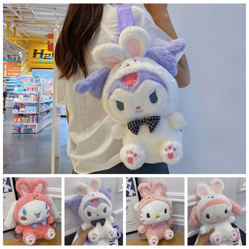 Ba Lô Nhồi Bông Mềm Mại Hình Gấu Bông cinnamoroll melody Dễ Thương