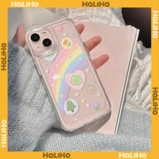 Ốp lưng iPhone 15 Pro Max Vỏ iPhone Vỏ Trong Suốt TPU Mềm Trong Suốt Nút Mạ Điện Rainbow Grove Flower Tương Thích Với iPhone 14 13 Pro Max 12 Pro Max 11 XR XS Max 8Plus