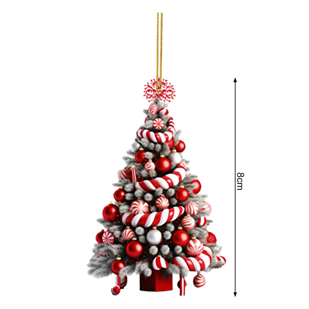 Hộp Quà Tặng Trang Trí Cây Thông Noel Bằng acrylic Hình Kẹo Ngôi Sao Treo Tường Cửa Sổ Xe Hơi Phòng Khách