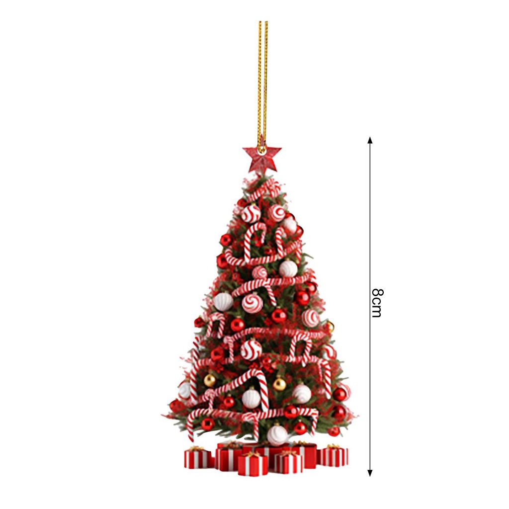 Hộp Quà Tặng Trang Trí Cây Thông Noel Bằng acrylic Hình Kẹo Ngôi Sao Treo Tường Cửa Sổ Xe Hơi Phòng Khách