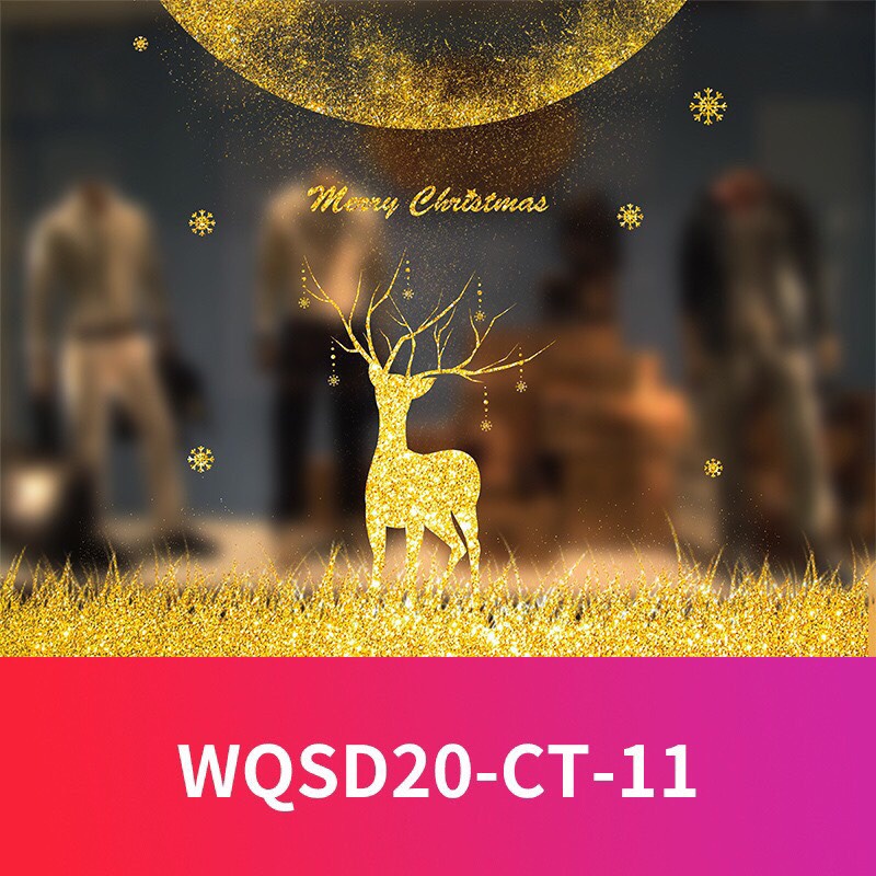 Decal ống noel kích thước 50x60cm , decal dán trang trí nhà cửa noel