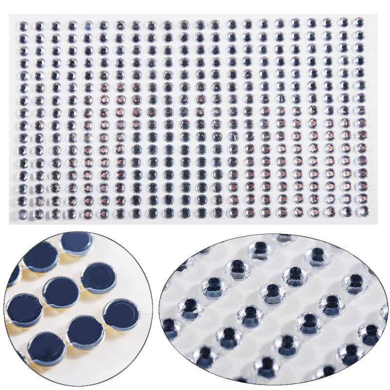 Khuôn mặt đầy màu sắc trang sức ngọc trai sticker / lễ hội tiệc trang điểm tự dính phấn mắt lông mày body crystal diamond nail sticker decal YR