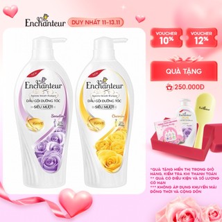 Combo 2 Dầu gội Enchanteur dưỡng tóc siêu mượt Charming & Sensation Keratin 650gr/Chai