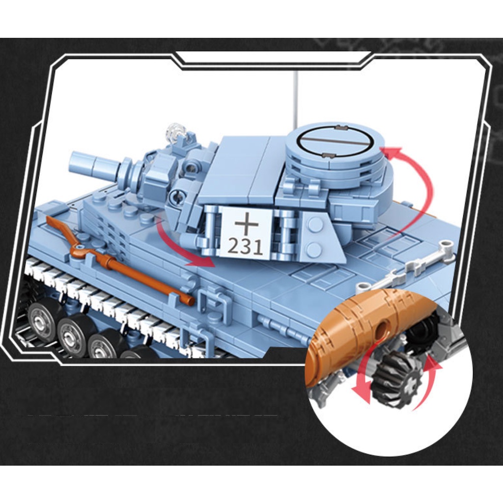869 Mô Hình Xe Tăng moc panzer iv Tỉ Lệ 1: 35 Tự Lắp Ráp
