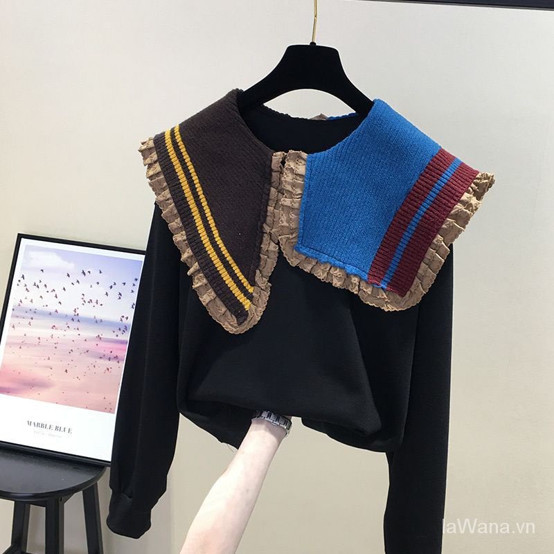 Áo Sweater Cổ Búp Bê Phong Cách Châu Âu Thời Trang Mùa Thu 2023 Mới Cho Nữ
