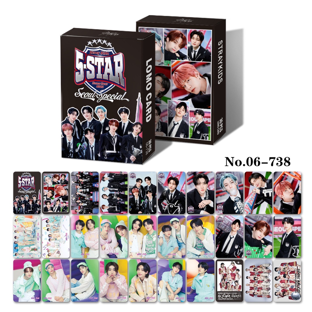 Straykids Album 5-star LE SSERAFIM, LOONA, Gidle, SEVENTEEN, Treasure, MONSTA X, TWICE,WANNAONE, ITZY,  MOMOLAND, Photocard Lomo Card