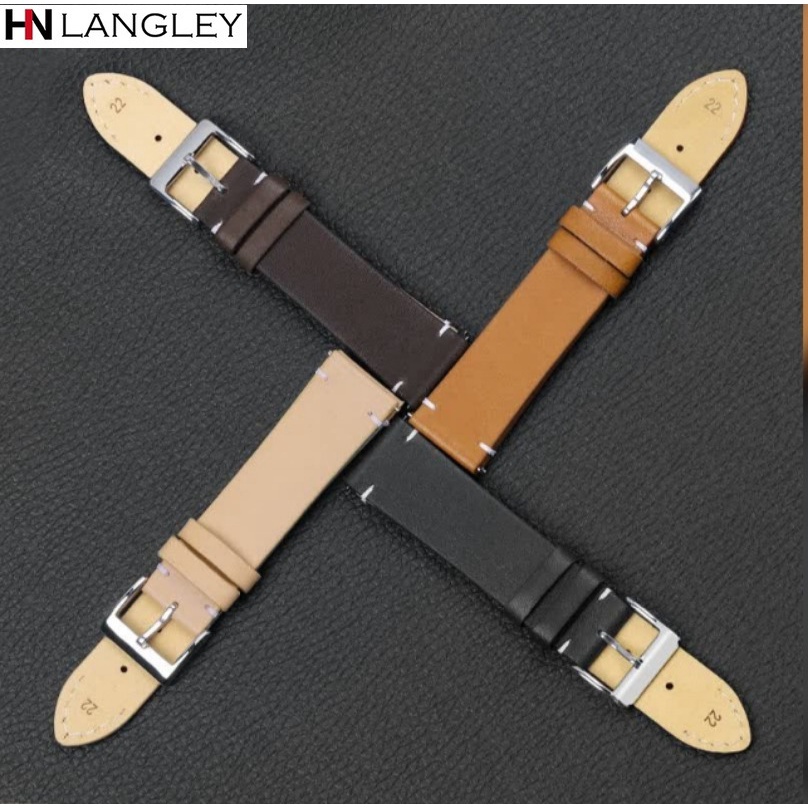 Dây Đeo Đồng Hồ Bằng Da Thật 12 14 16 18 20 22 24mm Tháo Gỡ Nhanh