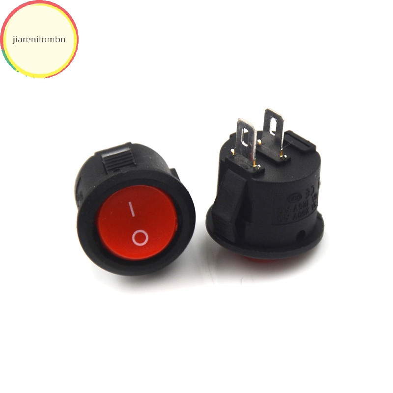 Set 10 Công Tắc Tròn Đường Kính 16mm mini 2 Chấu 3a / 250v Chuyên Dụng Cho Tàu Thuyền