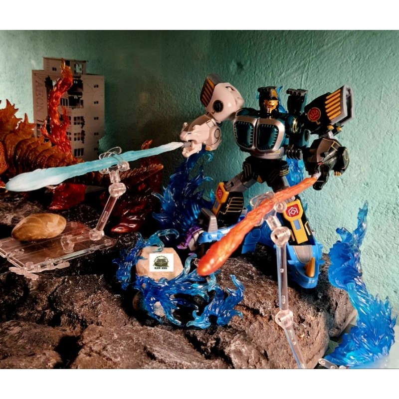 Mô hình đồ chơi siêu nhân gao Gaoranger SMP Bandai. gao Muscle.Tặng ô tô