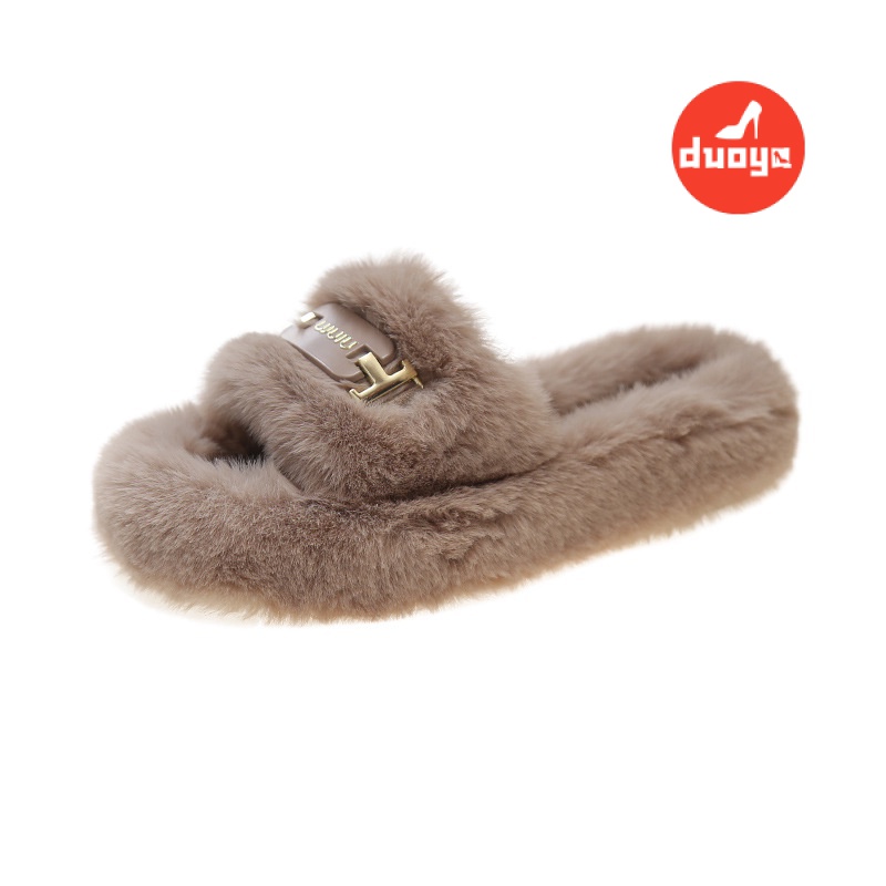 Duooya Dép Bông Đi Trong Nhà / Ngoài Trời Mùa Thu Đông Đế Dày Lông Nhung Màu Hồng Cho Phụ Nữ Mang Thai / Giao Hàng Miễn Phí