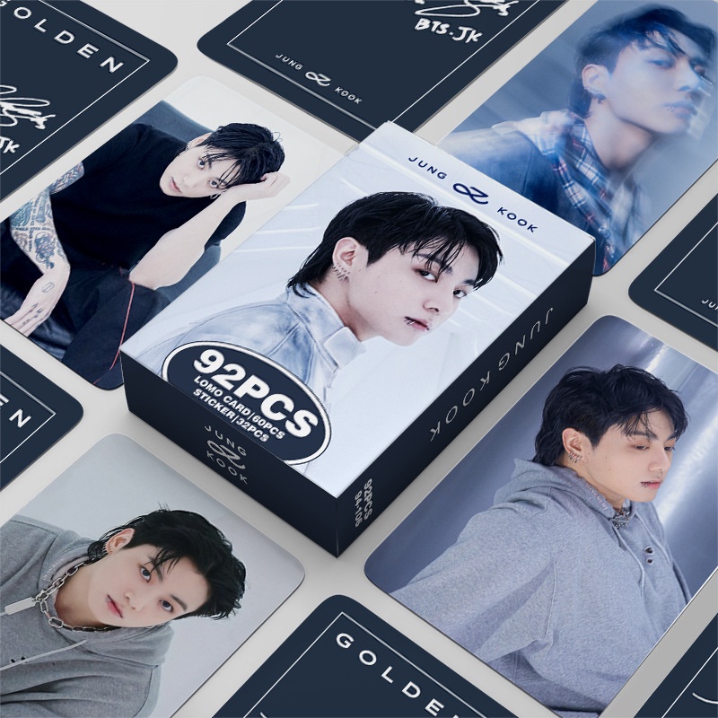 BTS JUNGKOOK Album GOLDEN Photocard Lomo Card Postcard Sticker