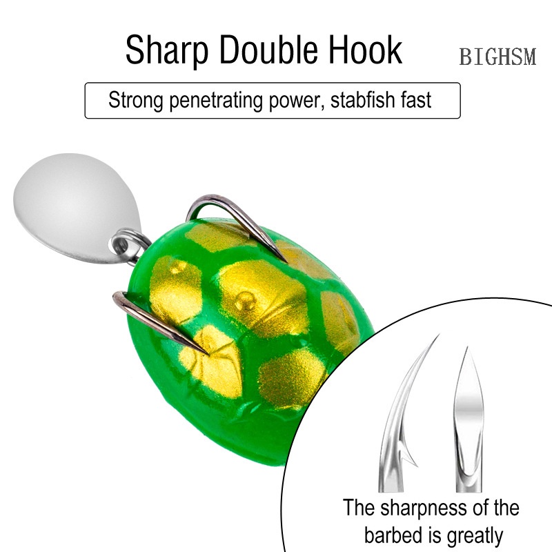 Mồi Câu Cá Giả Hình Ếch / Rùa Bằng Nhựa Mềm 4.5cm / 7.5g skk