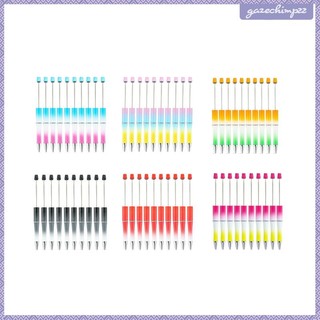Set 10 bút bi mực đen xỏ hạt cườm diy