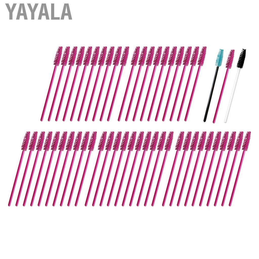 Yayala Eyebrow Brushes  Soft Bristles Grafting Eyelash Brush 50PCS for Grooming Brows Lashes